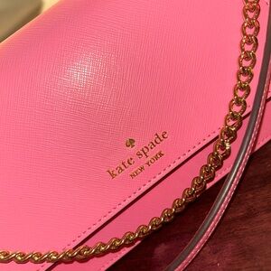 Kate Spade Pink Purse with Gold Chain